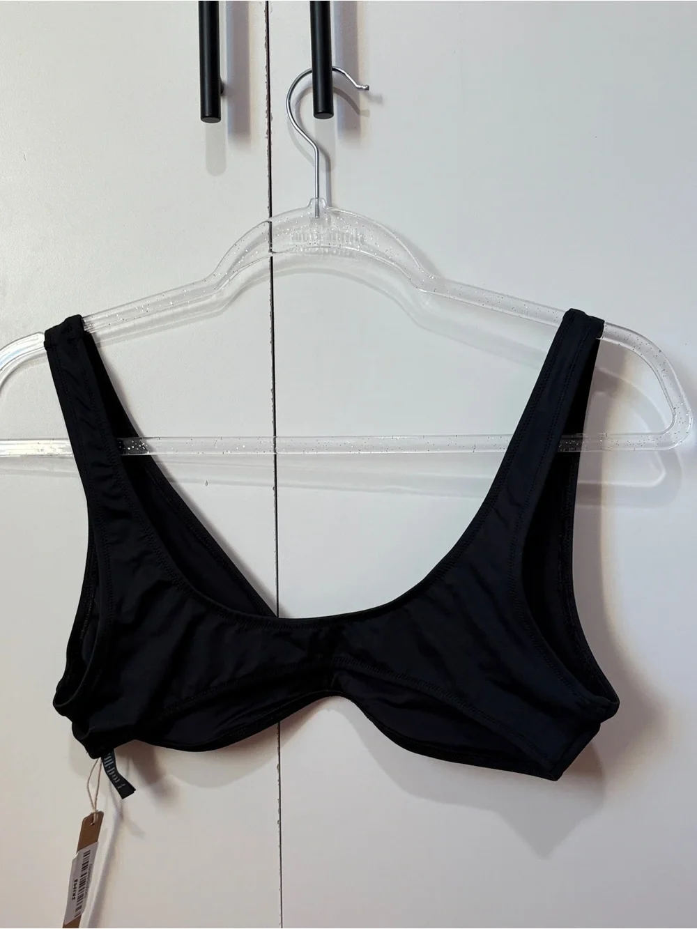 SKIMS Signature Swim Plunge Triangle Top | Onyx | L | NWT 🏷️